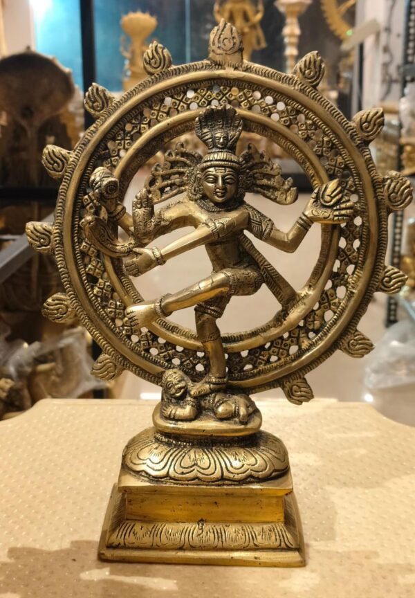 Dancing Shiva Nataraja Brass Statue - Image 3