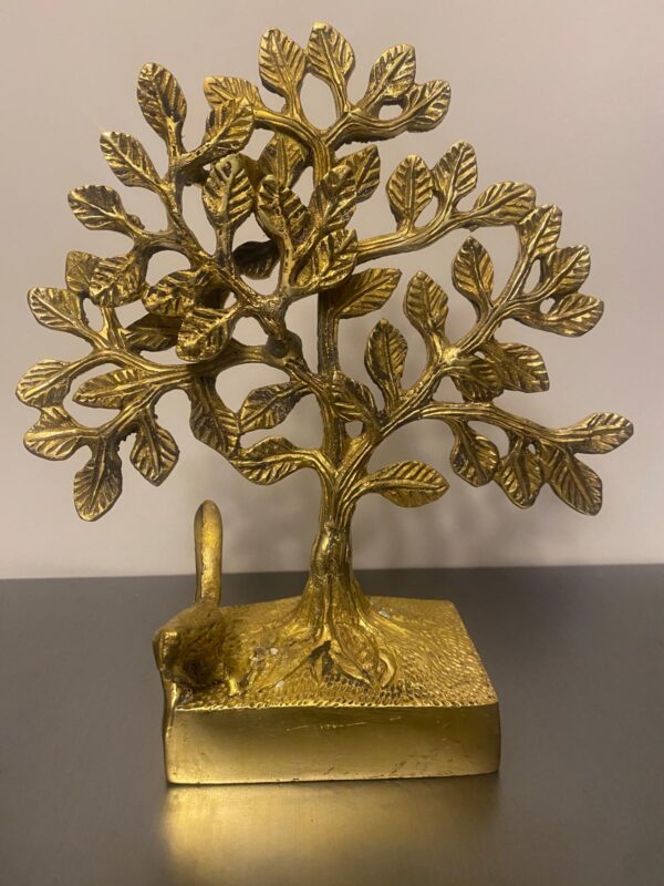 Brass Tree of Tree of Life Sculpture, Brass Kalpavruksha Tree - Image 3