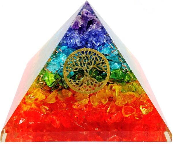Seven Charka Orgonite Pyramid - Image 2