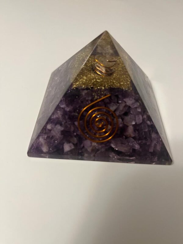 Amethyst Orgonite Pyramid - Image 2
