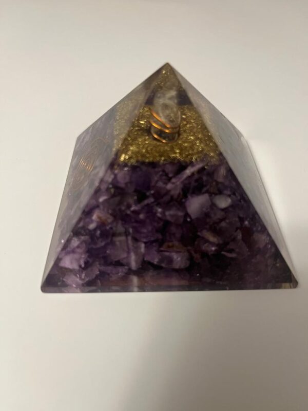 Amethyst Orgonite Pyramid - Image 3