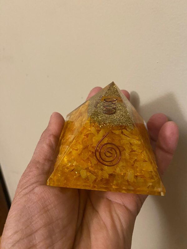 Citrine Orgonite Pyramid - Image 3