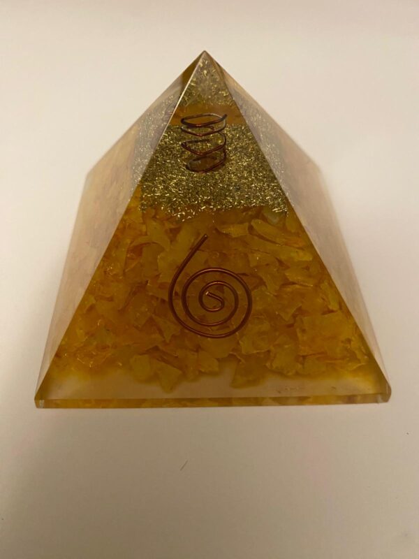 Citrine Orgonite Pyramid - Image 4
