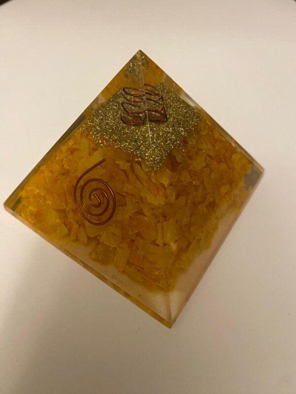 Citrine Orgonite Pyramid - Image 5