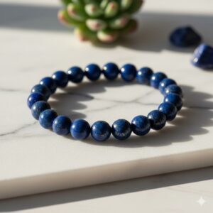 Natural Lapis Lazuli Stretch Bracelet (8 mm Beads)