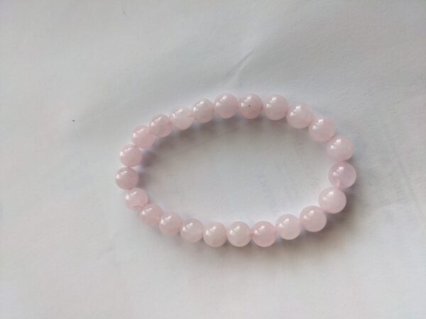 Rose Quartz Bracelet (8 mm Beads) - Image 5
