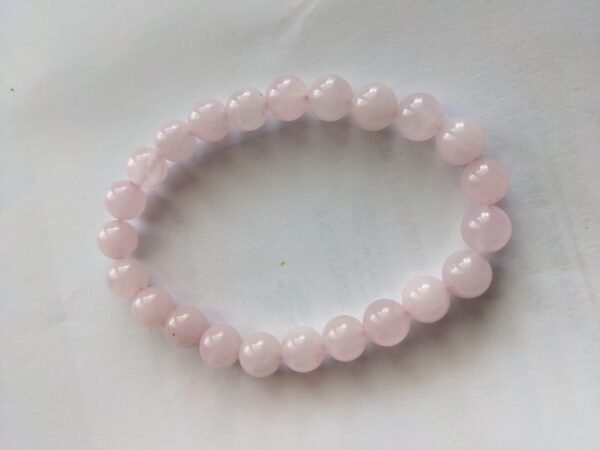 Rose Quartz Bracelet (8 mm Beads) - Image 4