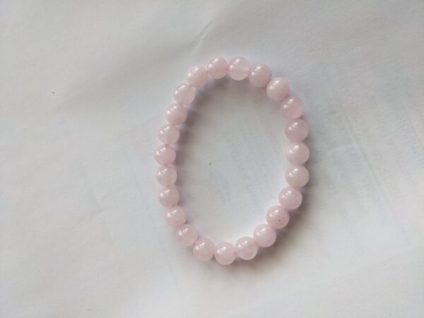 Rose Quartz Bracelet (8 mm Beads) - Image 3