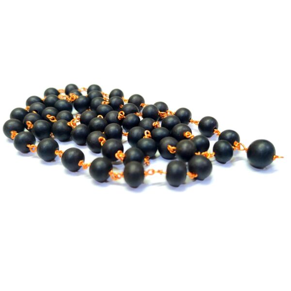 Karungali/Ebony Beads Mala with copper caps (54 Beads Mala)