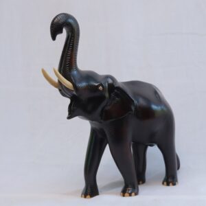 Hand Carved Elephant Statue,  Wooden Elephant Sculpture