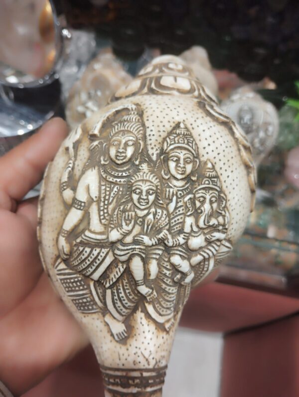 Hand Carved Conch/Shell Sankh - Image 7