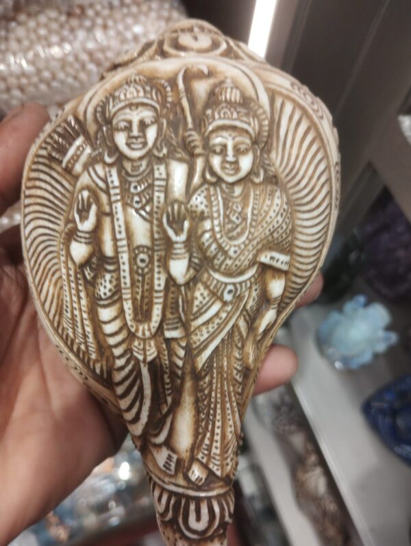 Hand Carved Conch/Shell Sankh - Image 2